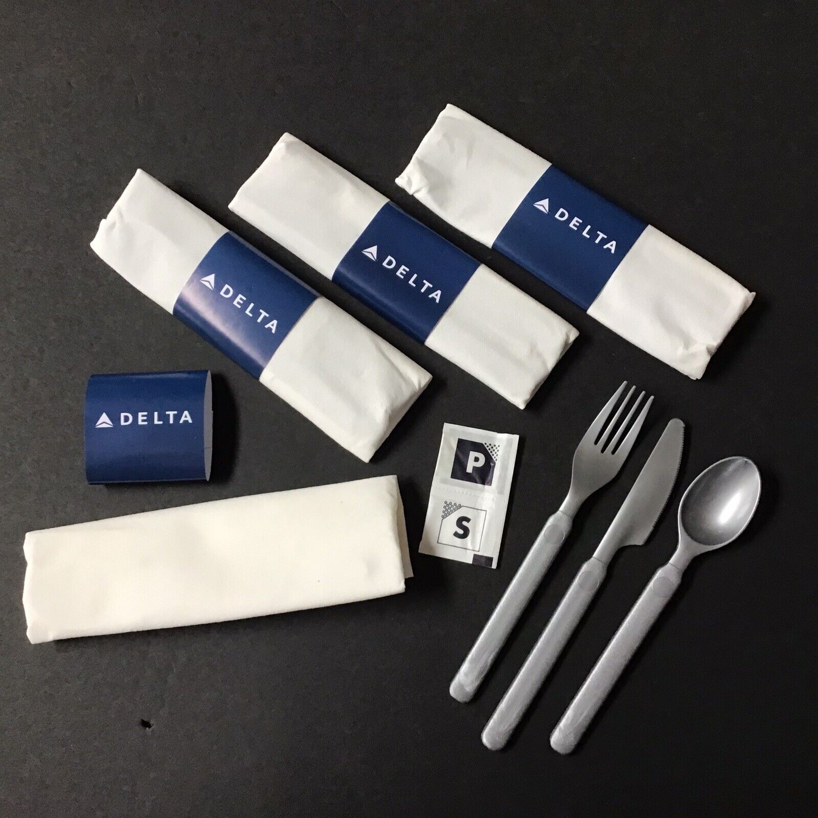 Delta Air Lines Inflight Cutlery Set - Set of 4 - Cabin Service Silverware
