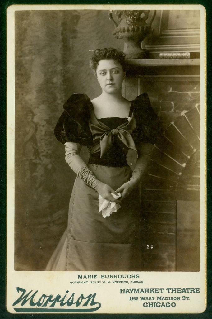 S11, 033-11, 1890s, Cabinet Card, Marie Burroughs (1866-1926) Am. Stage Actress