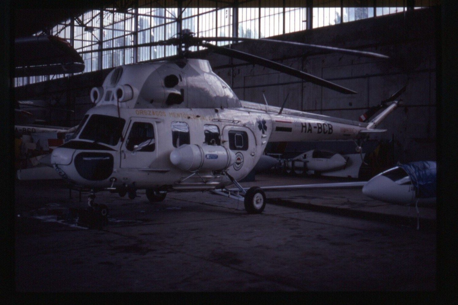 35 mm AIRCRAFT SLIDE HA-BCB Hungarian Air Ambulance Mil Mi-2 DATED 1990 #6023