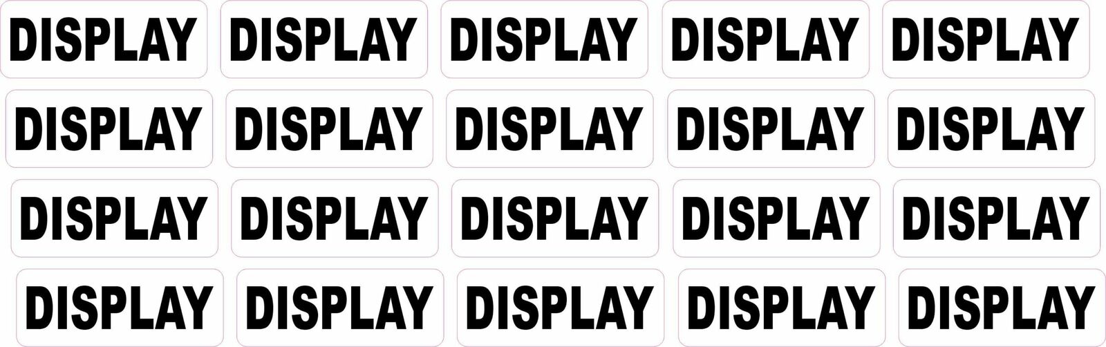 2in x 0.5in Display Vinyl Stickers Business Signs Labels Decals