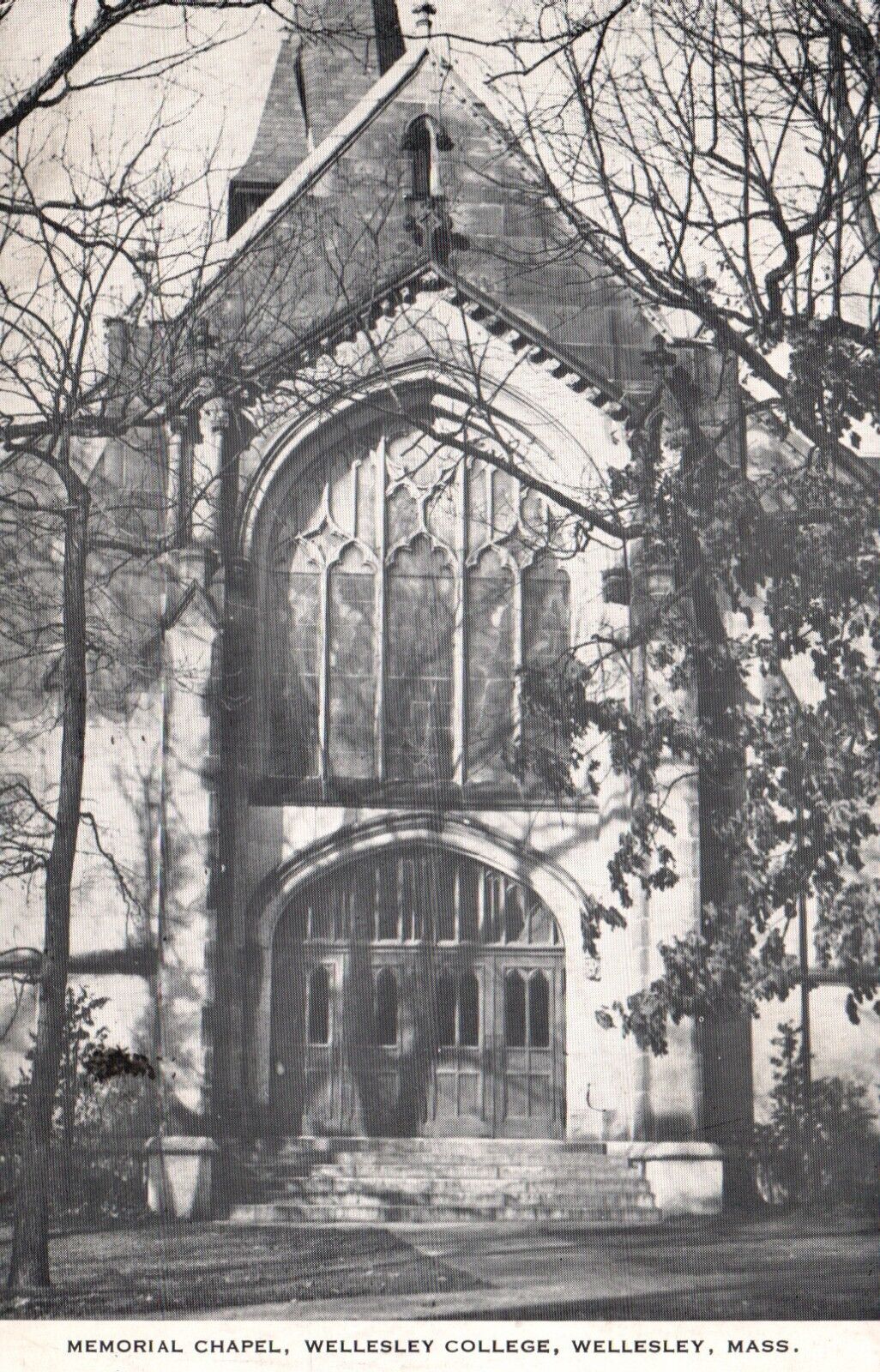 Postcard MA Wellesley College Memorial Chapel Posted 1950 Vintage PC H9415