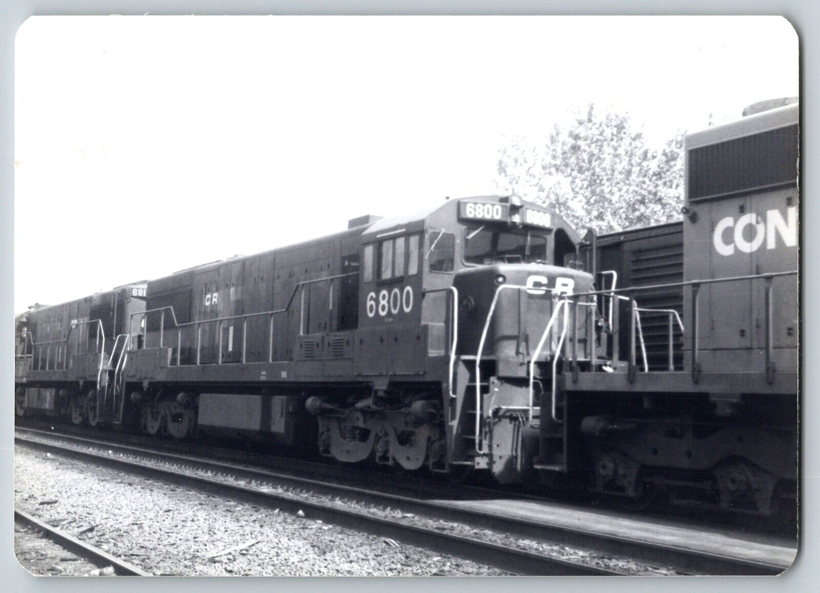 RPPC Train Conrail CR - Loco #6800 - RR Train  - Vintage Real Photo Postcard
