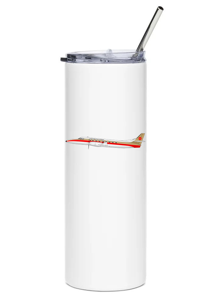 Continental Express Metroliner Stainless Steel Water Tumbler with straw - 20oz.