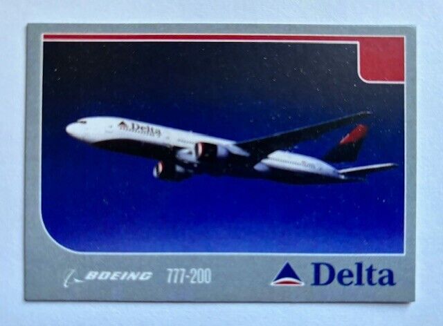 2003 Delta Air Lines Boeing 777-200 Aircraft Pilot Trading Card #10