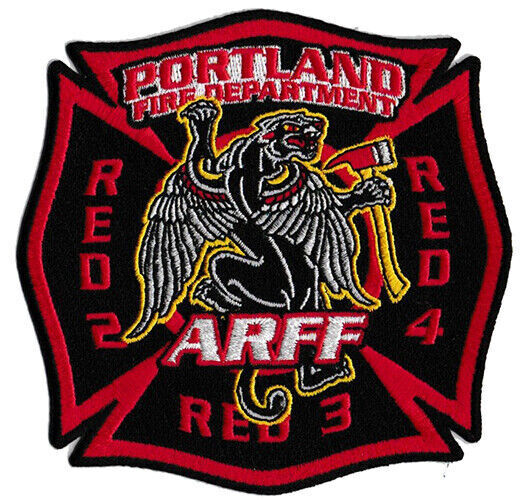 Portland Maine International Airport Aircraft Rescue Red 2-3-4 Fire NEW Patch 