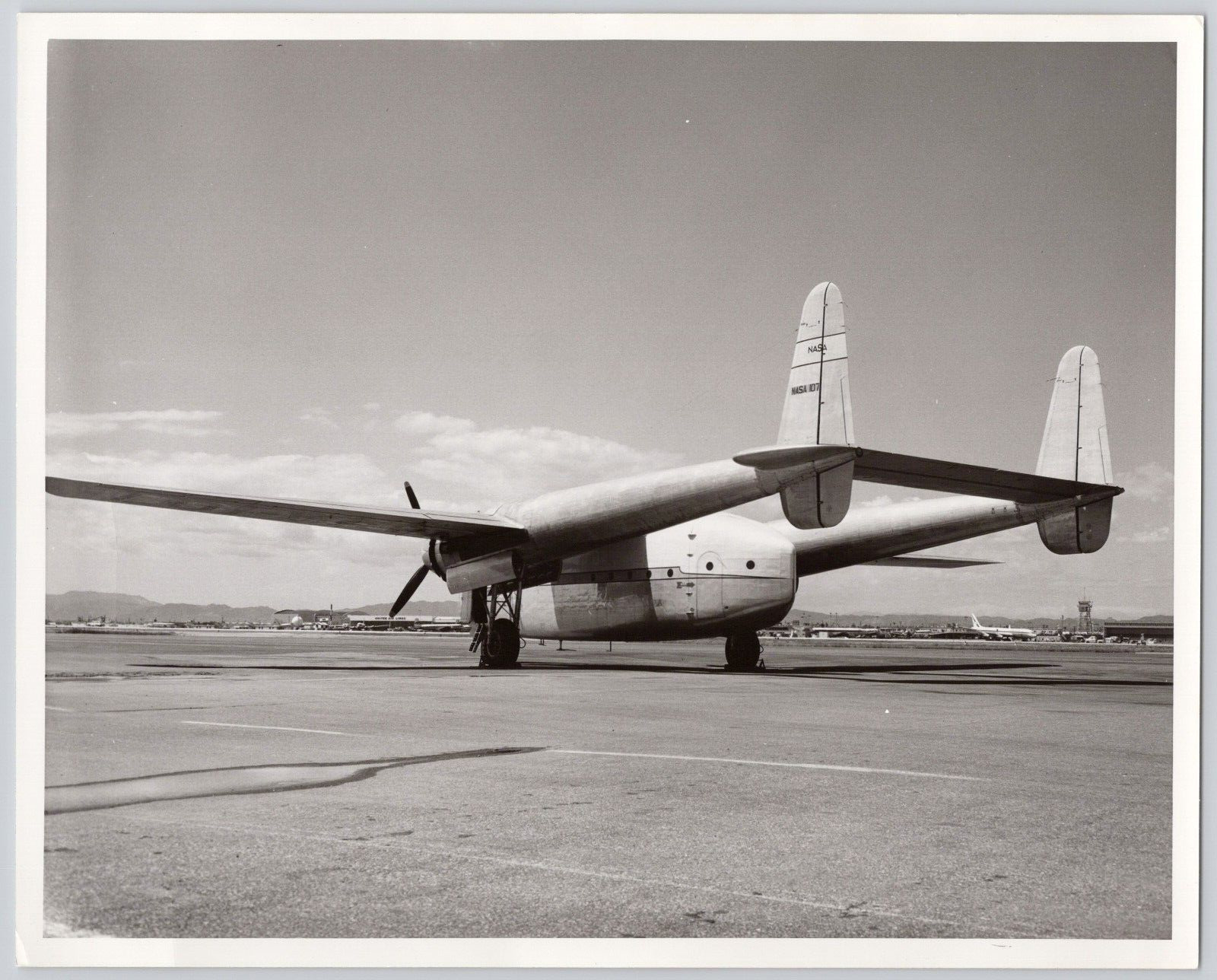 Photograph Fairchild C-82 Packet Twin Boom On Tarmac Vintage Military Aviation