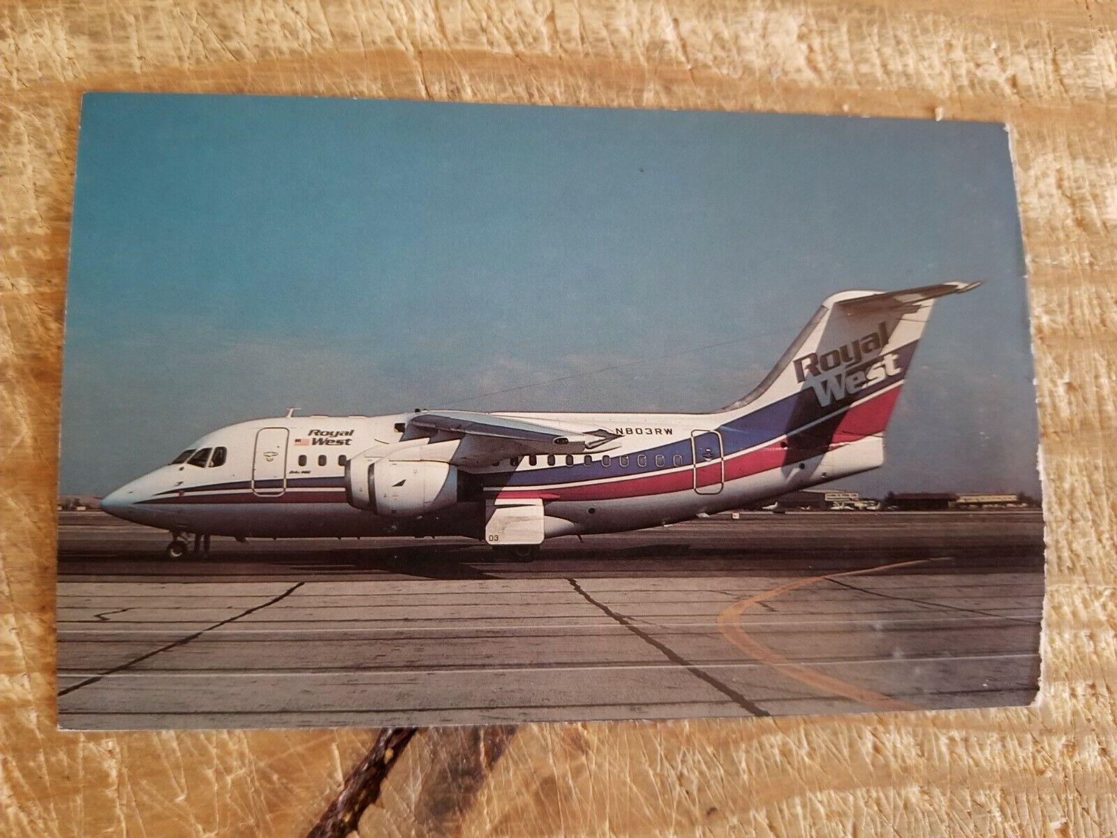 Royal West Airways BAe 146-100A AeroGem Vintage Unused Postcard*P2