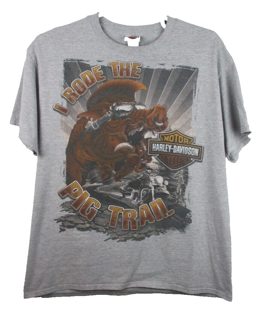 Harley Davidson Shirt Rogers AR Pig Trail Hog Animal US 23 Cruising Men\'s XL