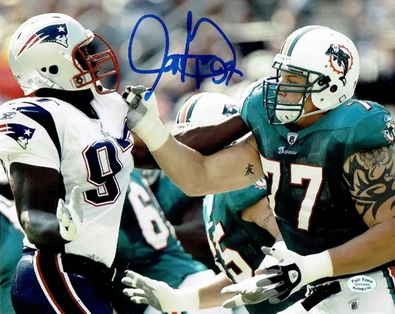 Jarvis Green New England Patriots Autographed 8x10 Photo Full Time coa