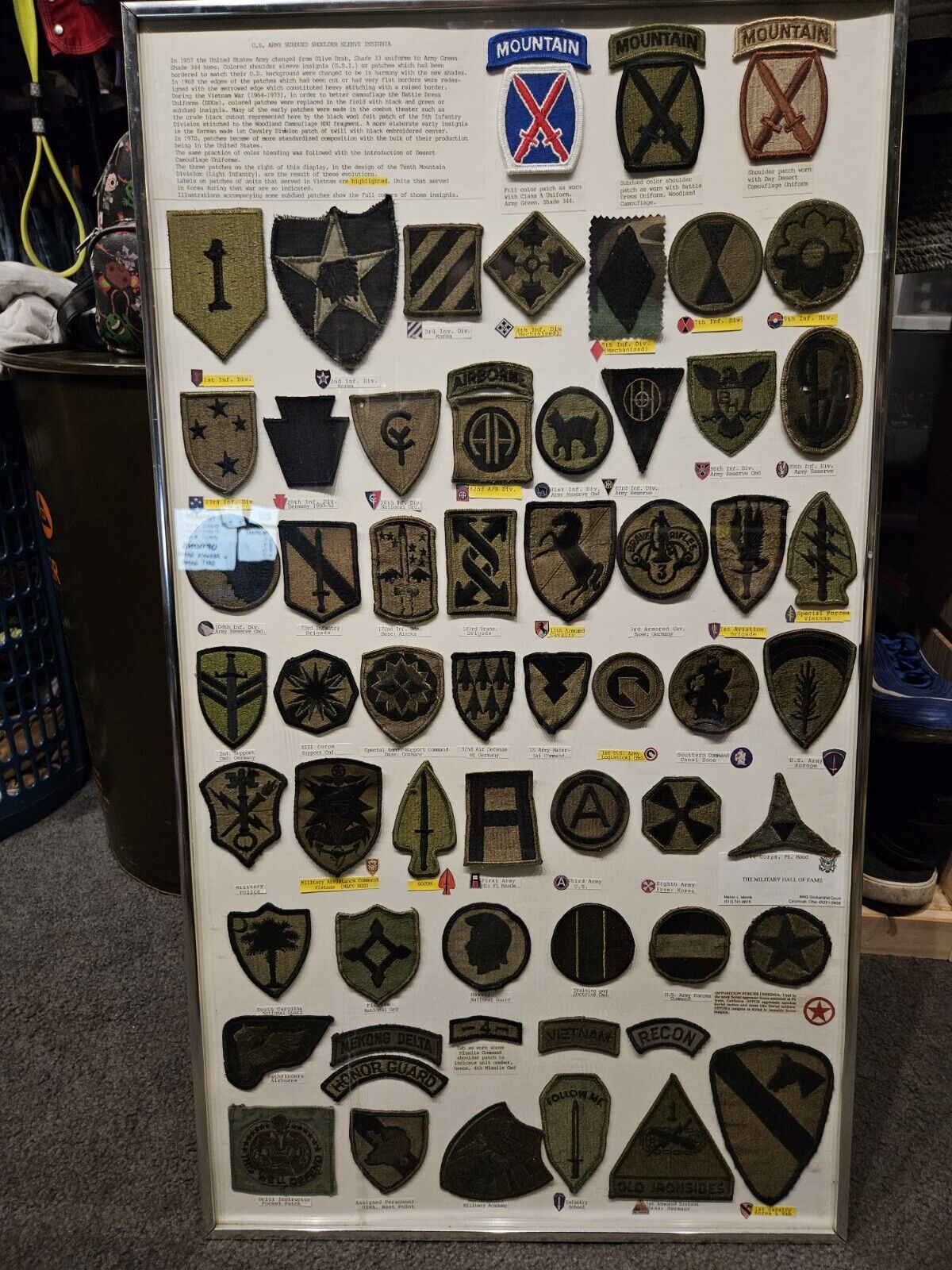 Vintage US Army Subdued Shoulder Sleeve Insignia 63 Patches Total