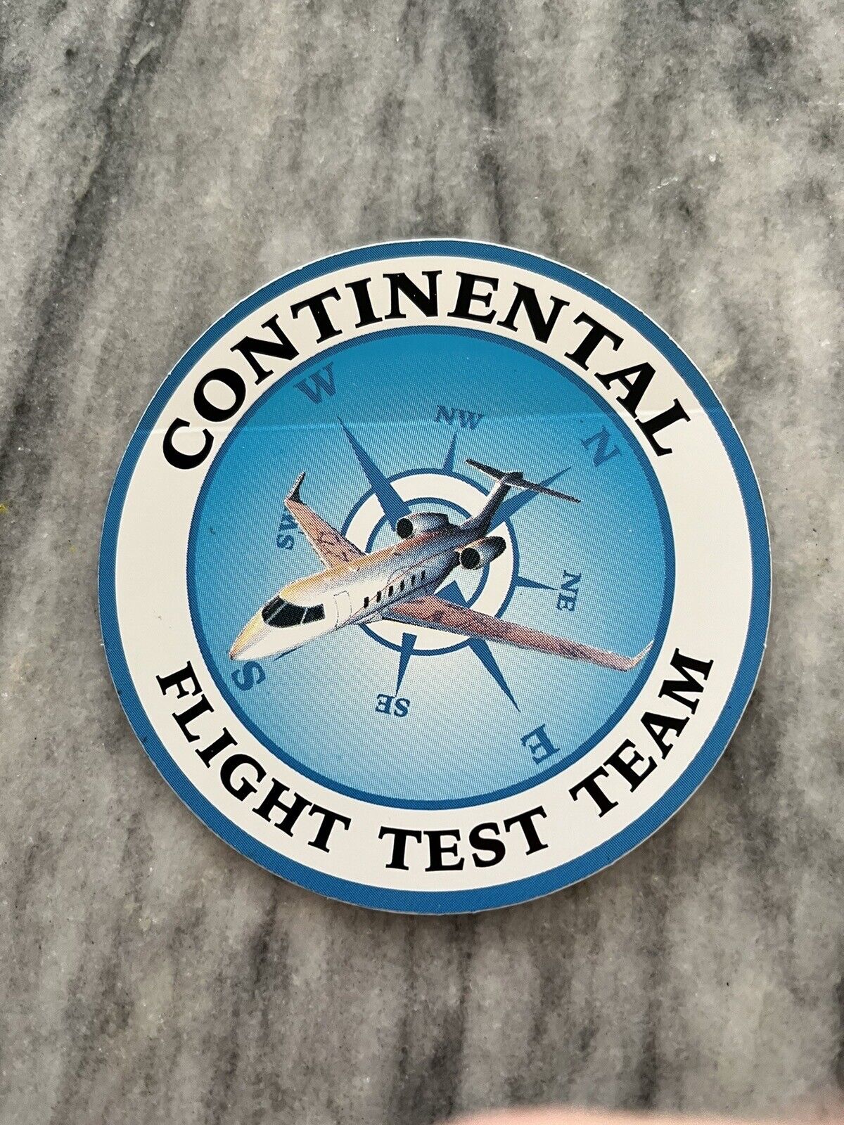 Vintage Bombardier Flight Test Team Continental Challenger Sticker - 