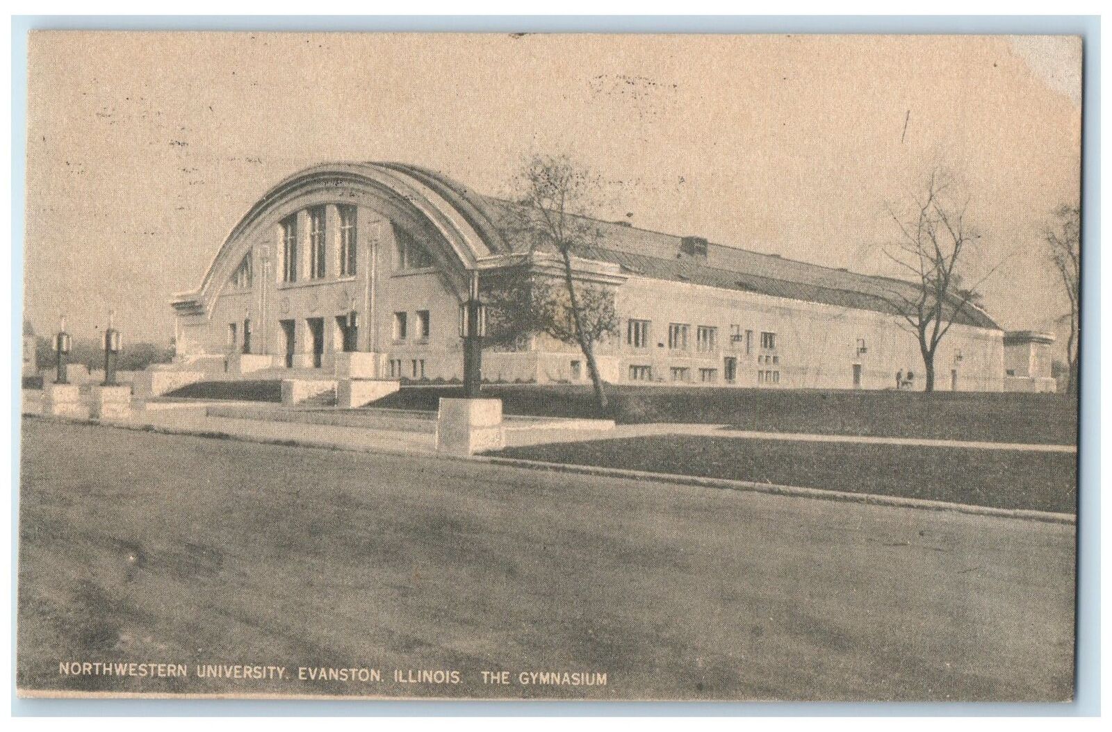 1911 Illinois The Gymnasium Northwestern University Evanston Illinois Postcard