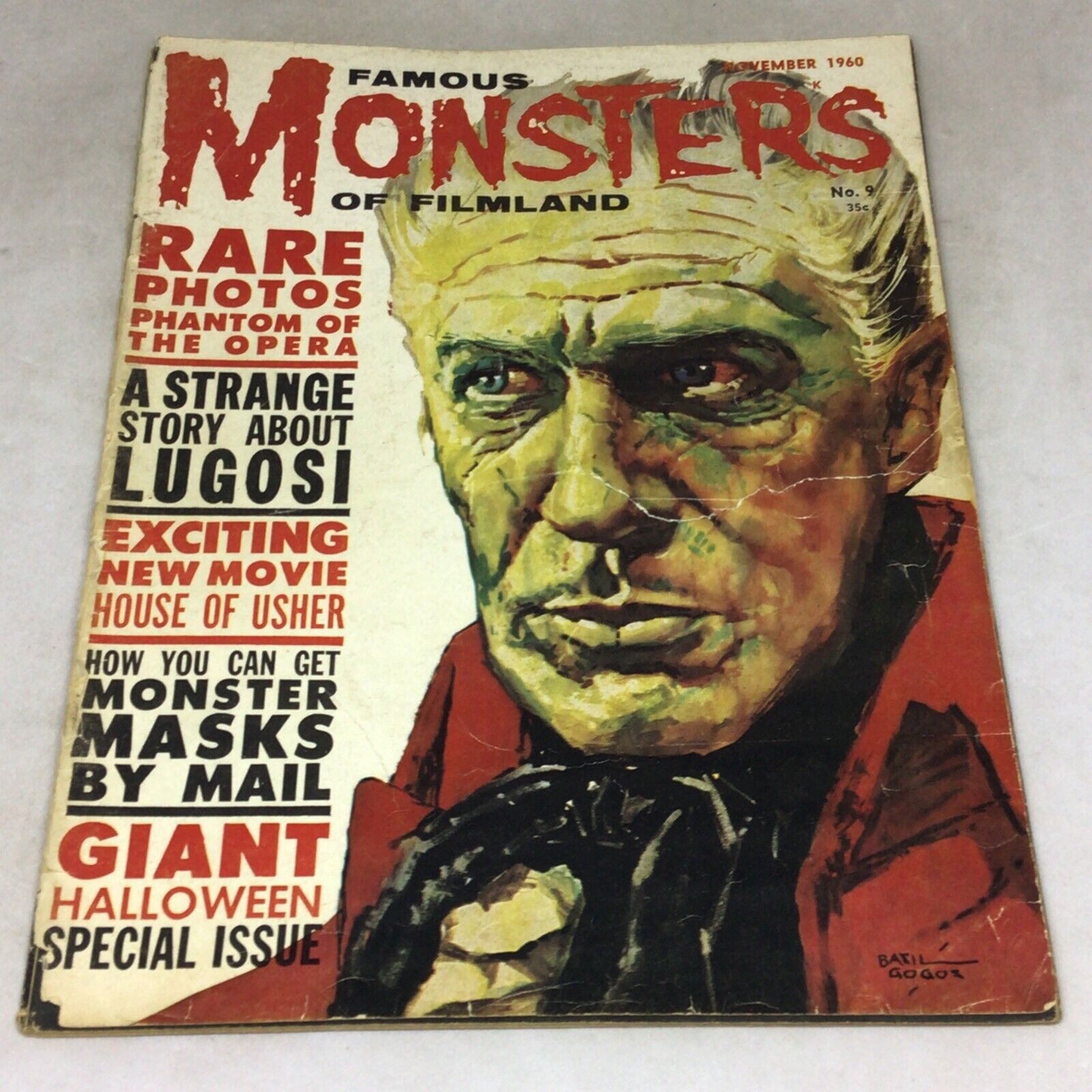 Vintage November 1960 Famous Monsters Of Filmland W/ DJ No. 9 Halloween Edition