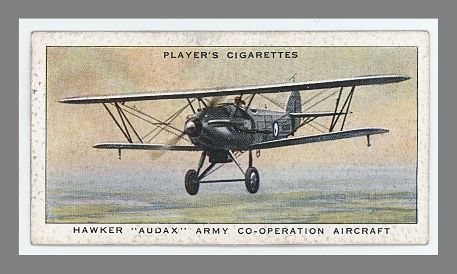Players Cigarettes Royal Air Force Audax Army Coop Aircraft John Player Sons