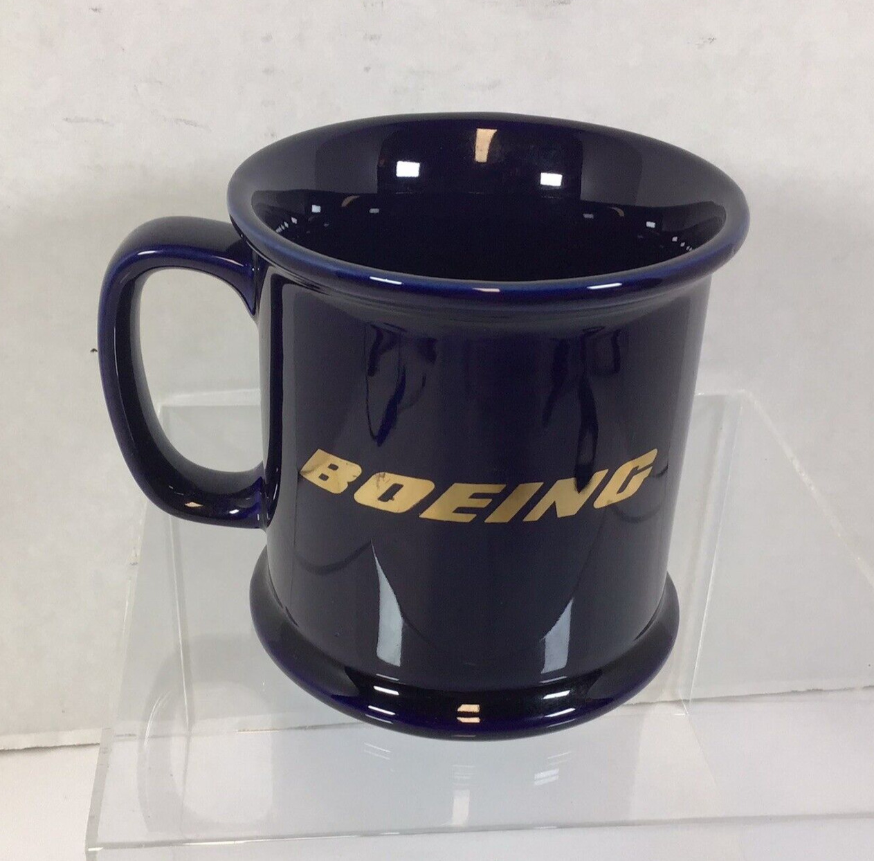 Boeing Coffee Mug Navy Blue with Gold Logo The Galaxy VIP Collection 12 oz