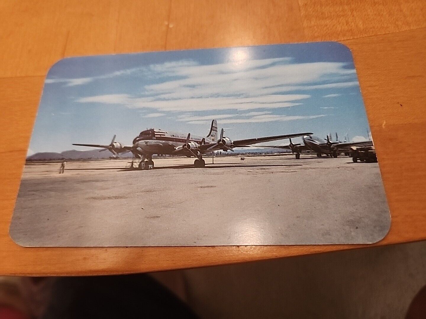 Avianca Airlines DC-4 at Bogota postcard