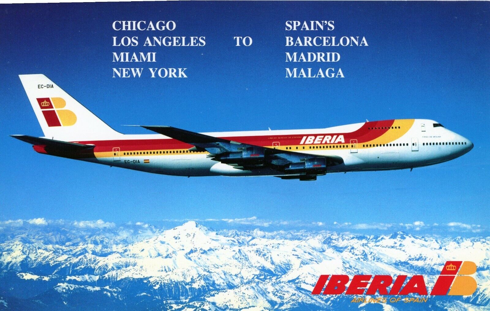 SPAIN AIRLINES   IBERIA  B-747  AIRPORT LARGE AIRLINE ISSUE 5 \