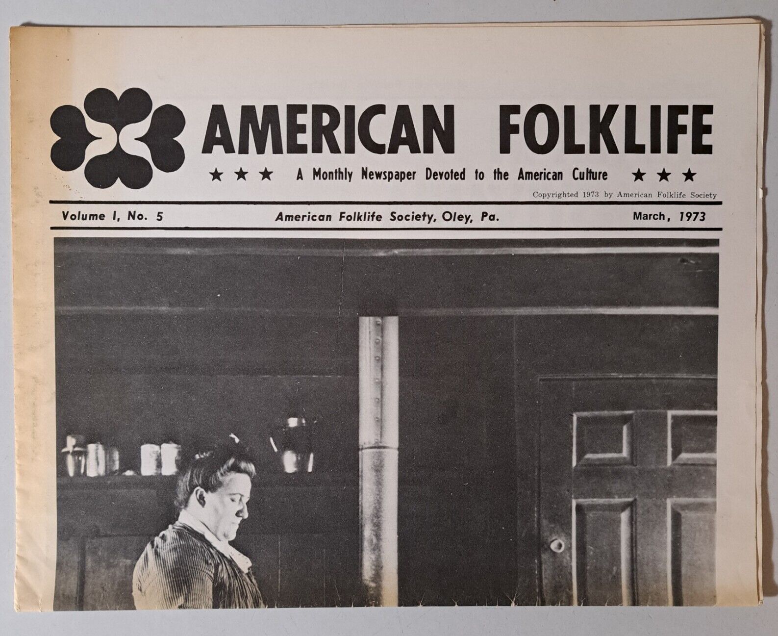 American Folklife Society Paper 💥 March 1973 Volume1 No5 Keim Homestead Oley PA