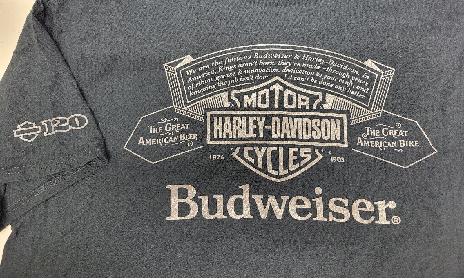 Budweiser Harley Davidson T-shirt Size Large
