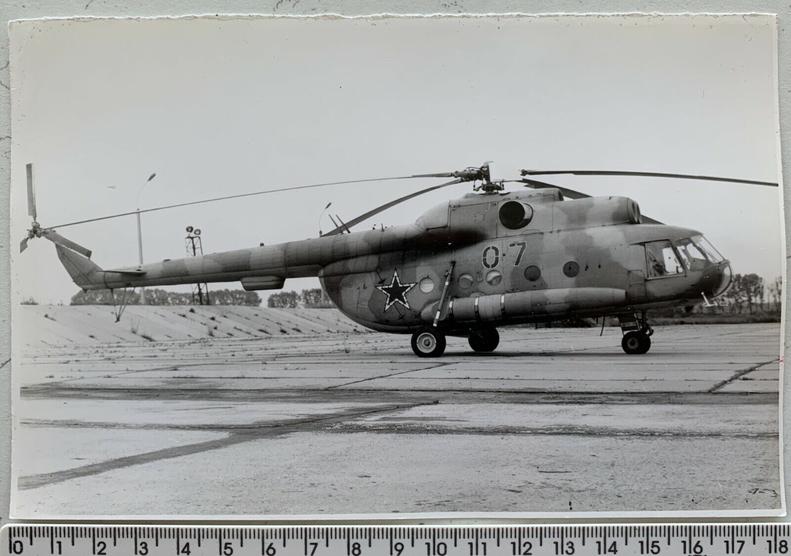 Soviet Transport Helicopter Mil Mi-8 USSR Air Military Aviation Vintage Photo