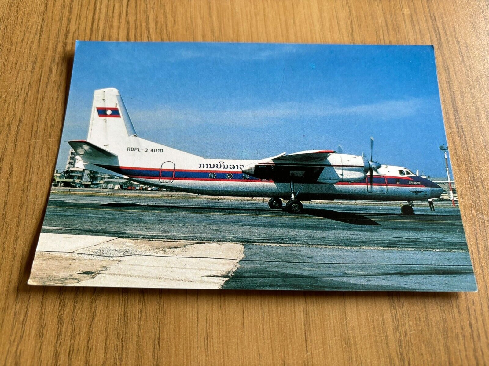 Lao Aviation Antonov AN-24 aircraft postcard