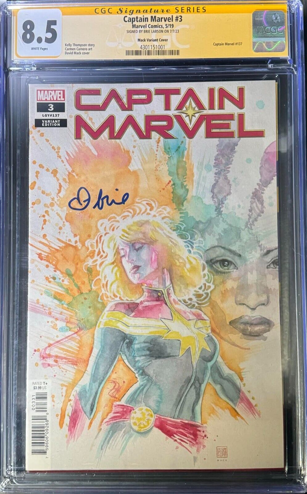CGC SIGNATURE SERIES - SIGNED BY BRIE LARSON