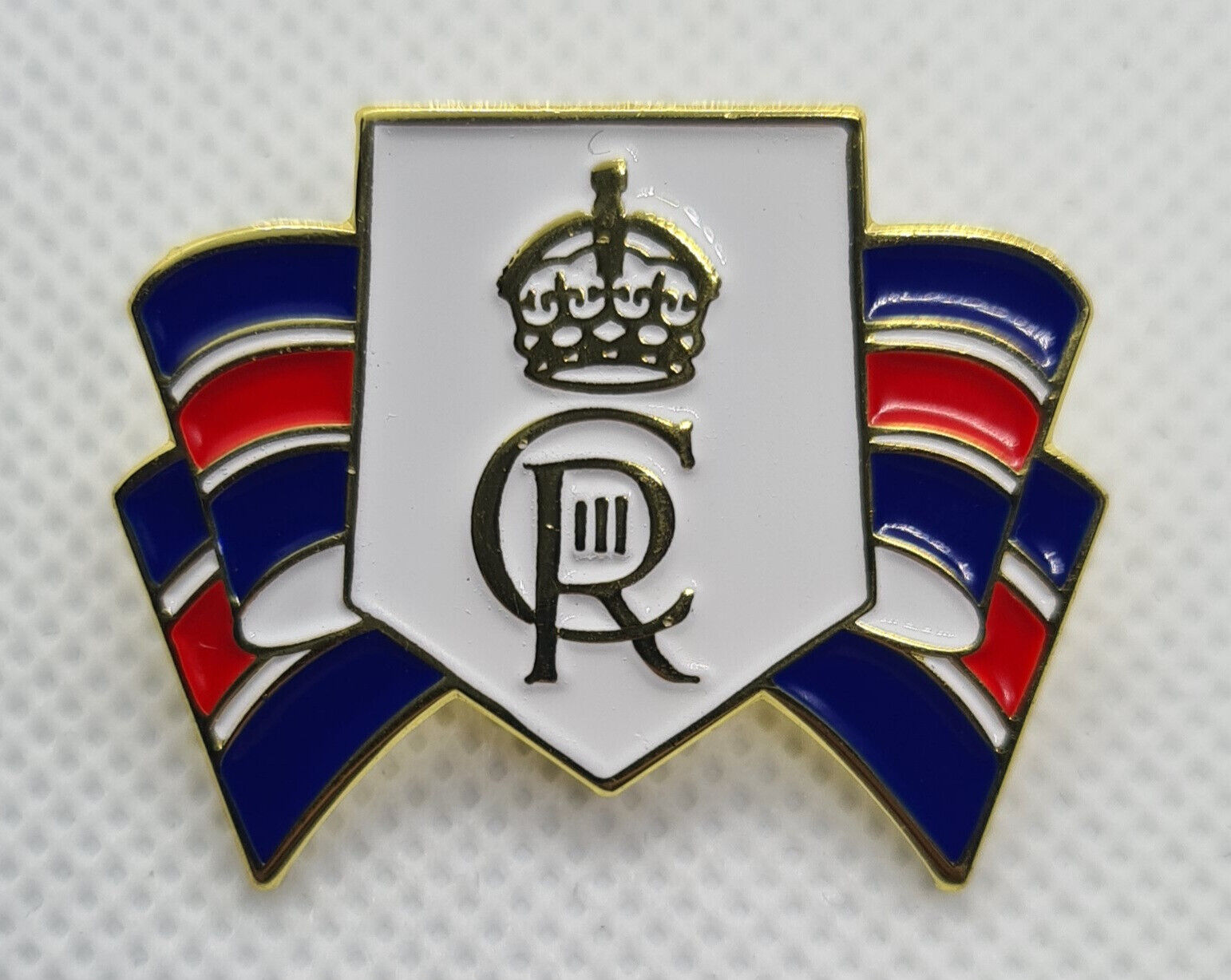 King Charles III Enamel Pin Badge British Commonwealth