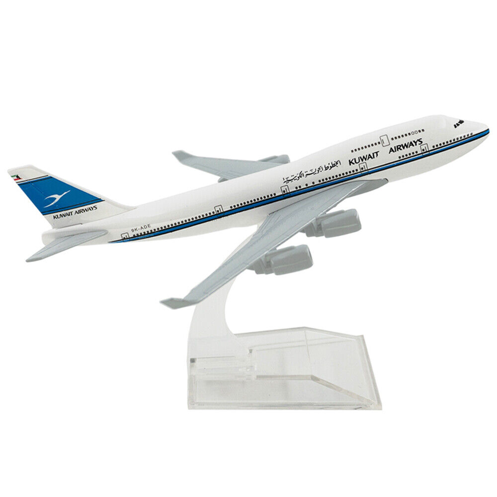 16cm Aircraft Boeing 747 Kuwait Airways  Alloy Plane B747 Model Toy Gift
