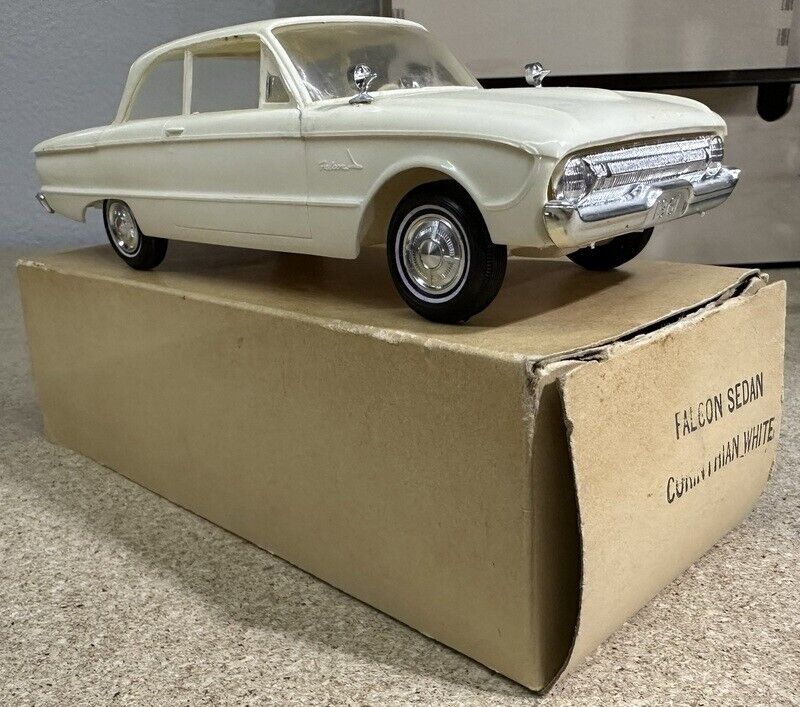 Original Promo Dealer Model Car 1961 Ford Falcon White Sedan With Box