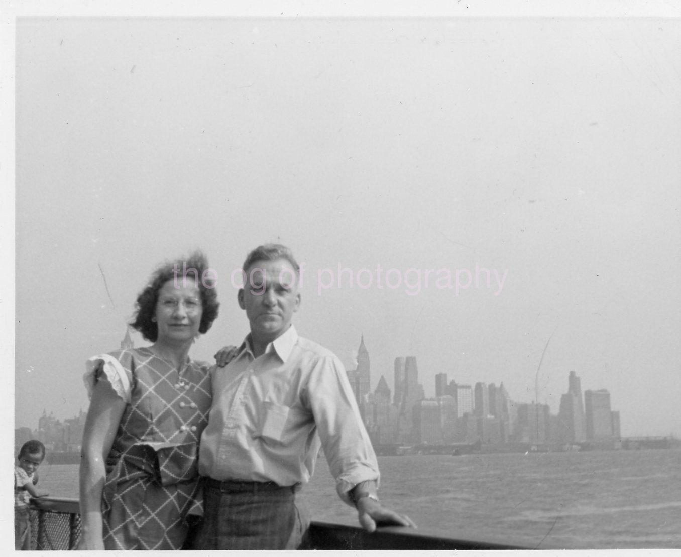 NEW YORK CITY VIEW Vintage FOUND PHOTO Black And White Snapshot 39 LA 84 R