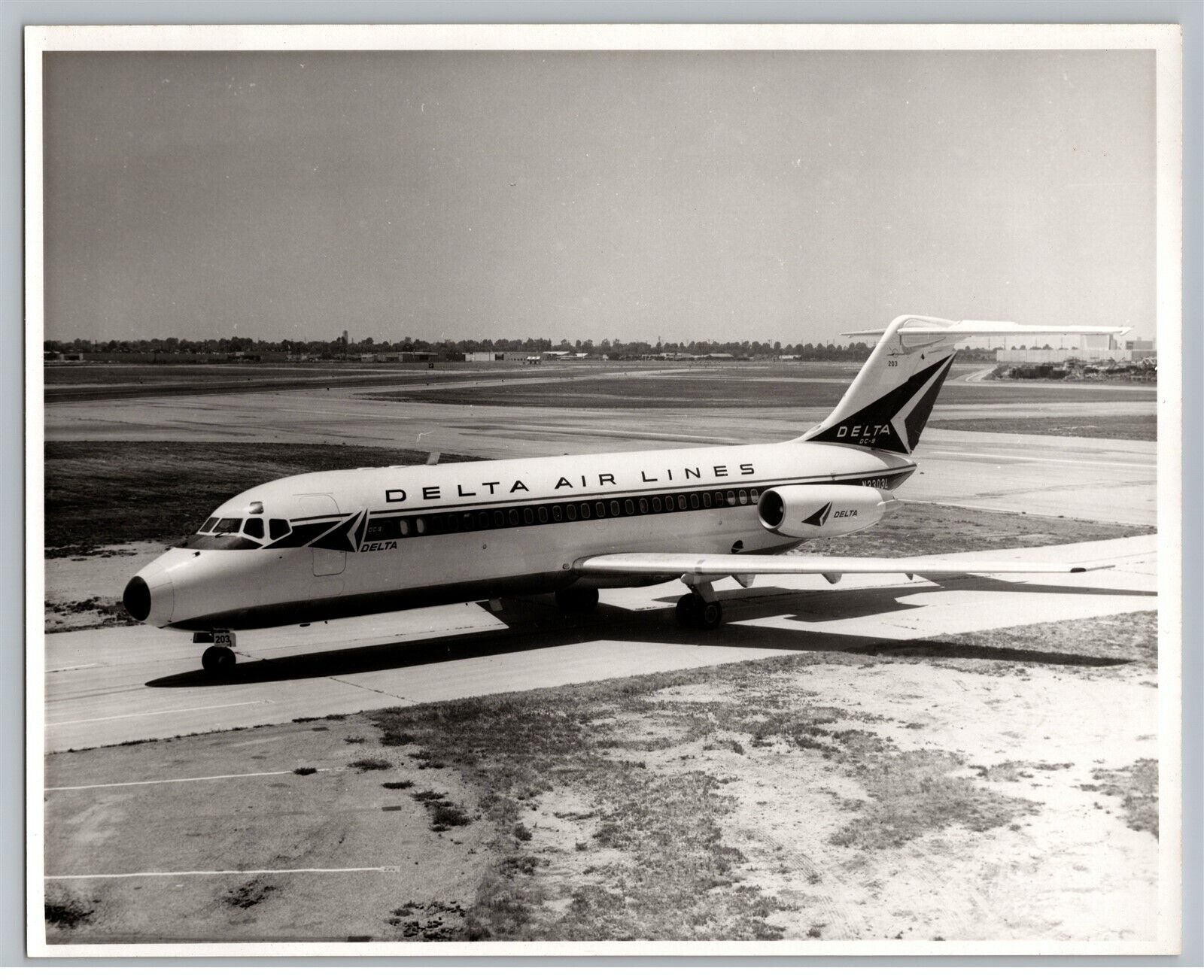 Delta Airlines DC-9 Issued Aviation Airplane c1960s B&W Press Photo C1