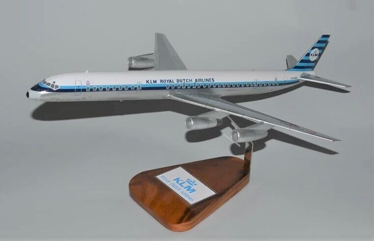 KLM Royal Dutch Airlines Douglas DC-8-63 Desk Display Model 1/100 SC Airplane