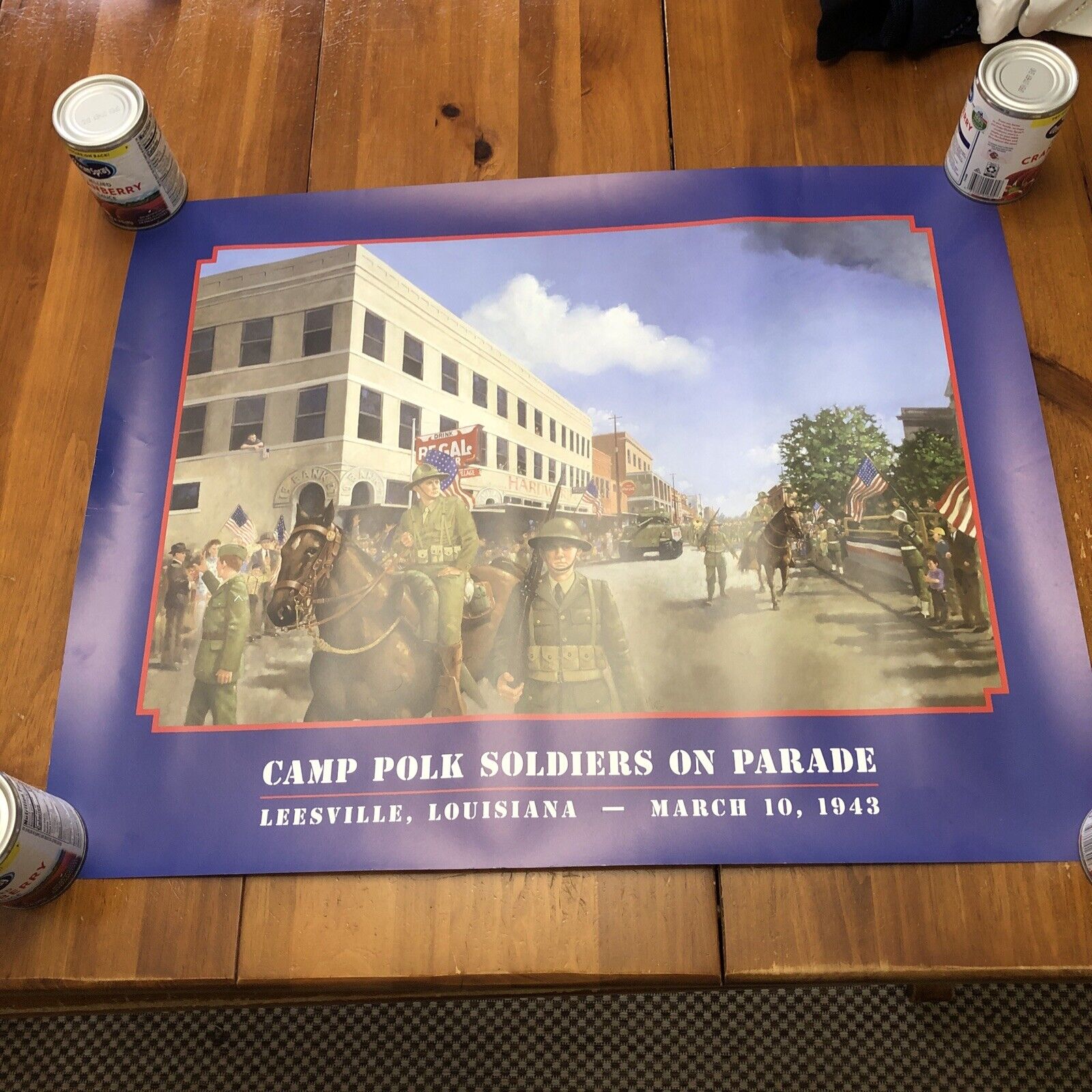 Camp Polk Soldiers On Parade Leesville Louisiana 1943 28 X 22 Poster Fort Polk