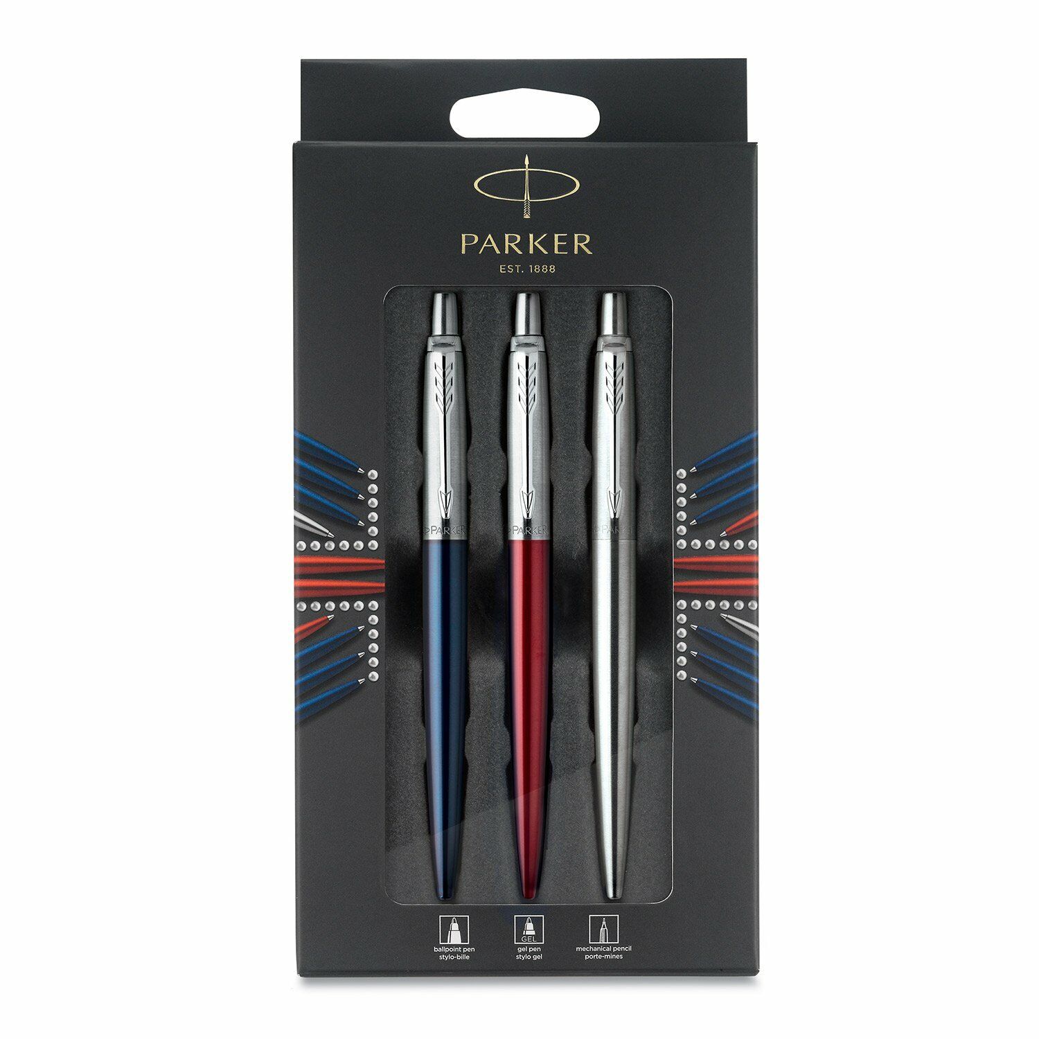 Parker Jotter Special Edition London 2 Pens +Pencil Discovery Pack in Tricolor