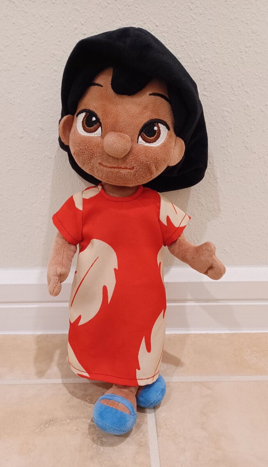 Disney Store Animators Collection LILO Plush Red Dress 12 Inch RED