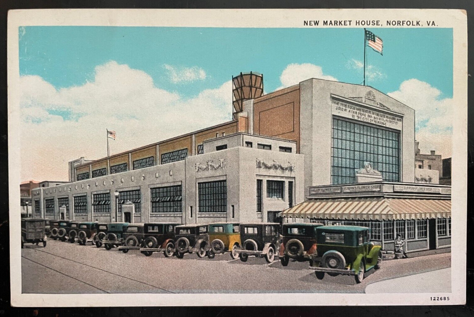 Vintage Postcard 1928 New Market House, Norfolk, Virginia (VA)