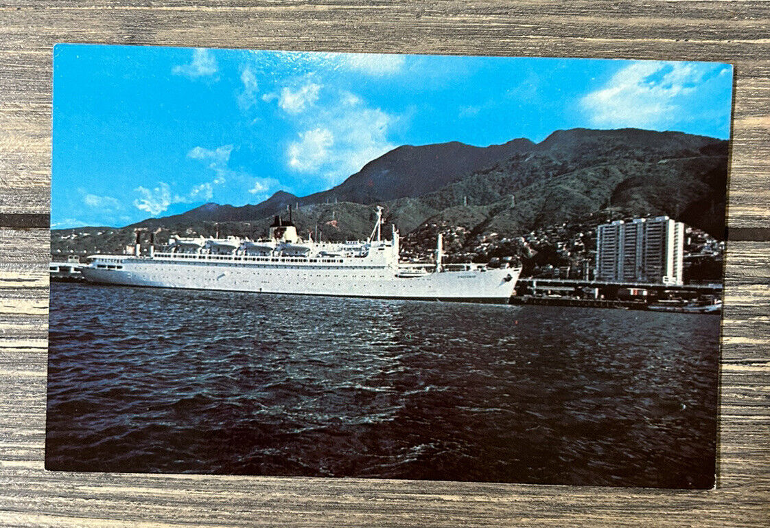 Vintage SS Universe Cruise Ship Boat Post Card K