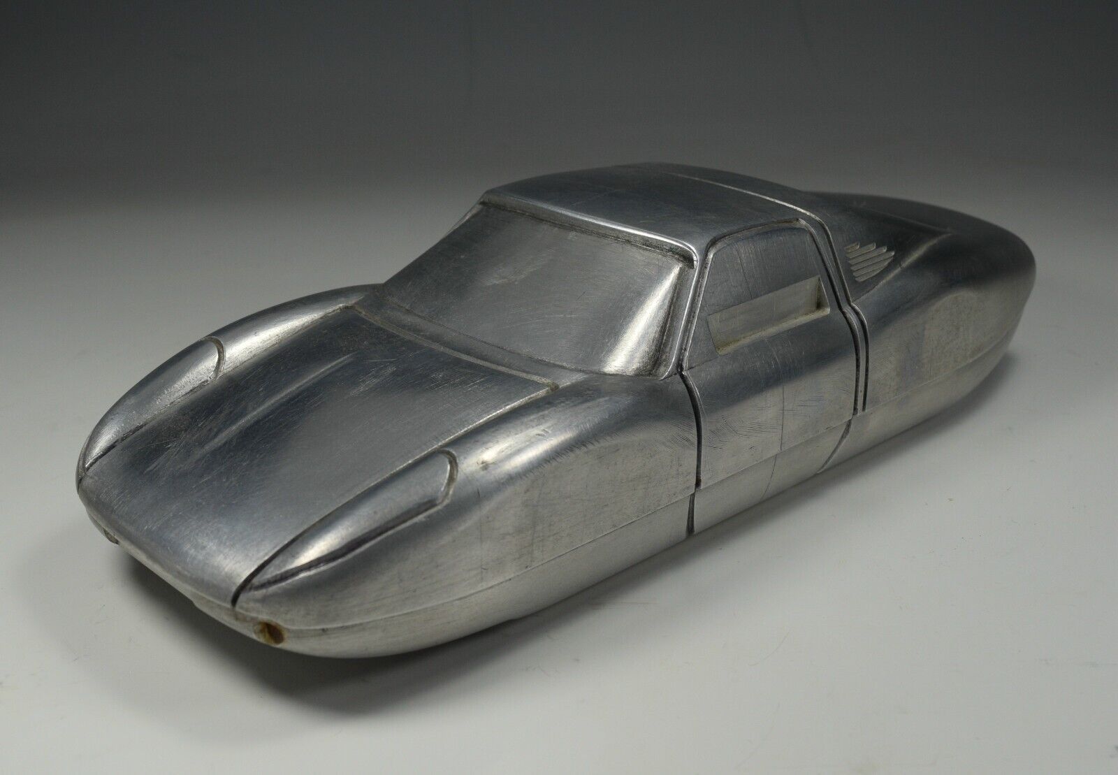 Vintage Wind Tunnel Sports Car Model Sculpture  Streamlined Display