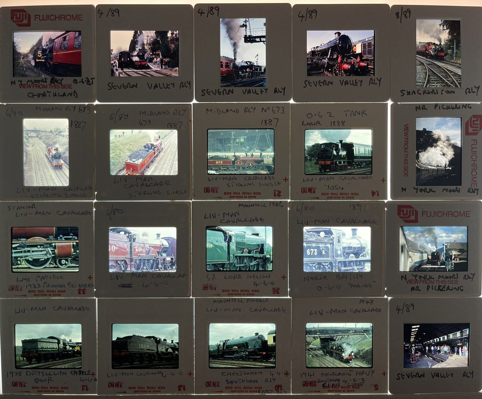 Original 35mm Slides X 20  - Steam Trains Various Scenes 1980’s (R105)