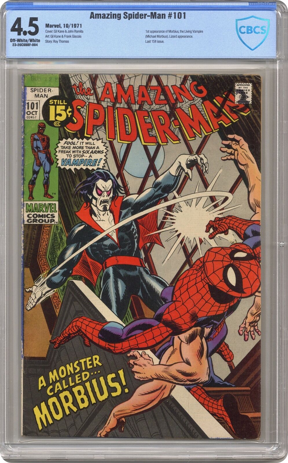 Amazing Spider-Man #101 CBCS 4.5 1971 23-20C9BBF-004 1st app. Morbius