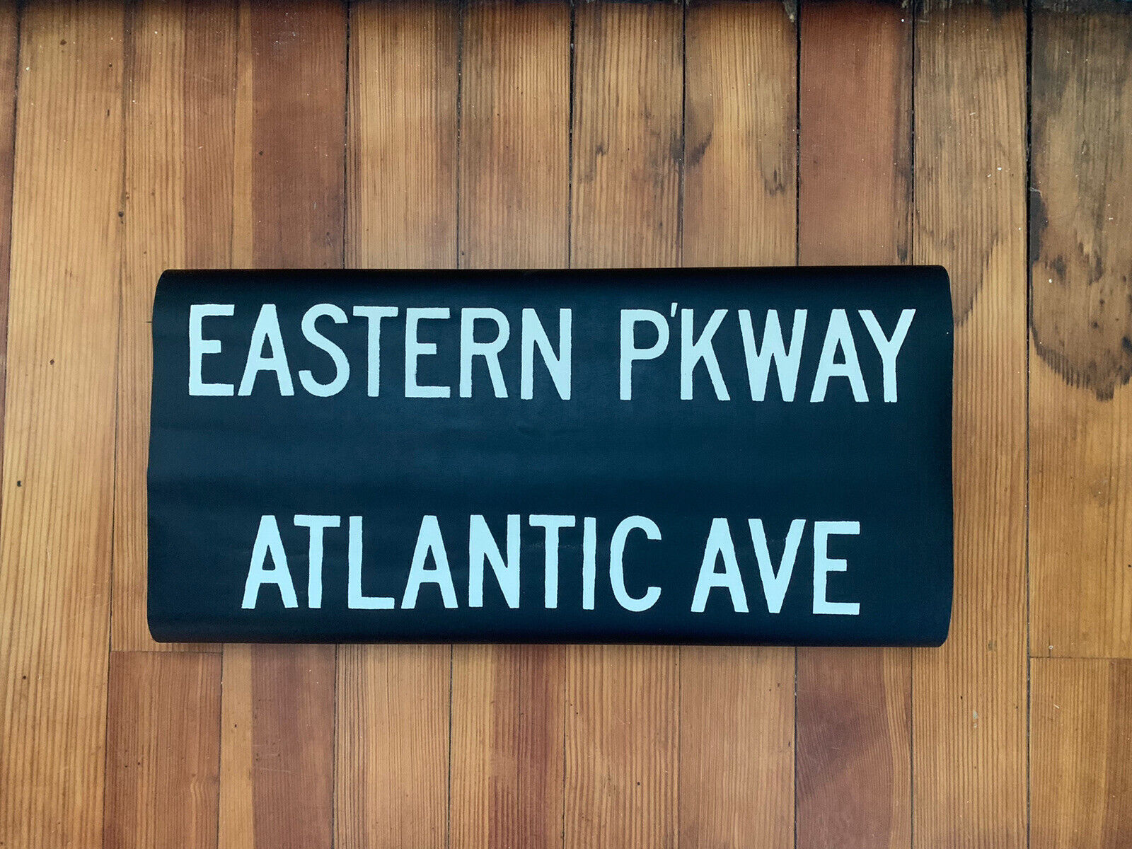 NY NYC SUBWAY ROLL SIGN EASTERN PARKWAY ATLANTIC BARCLAYS CENTER BROOKLYN MUSEUM