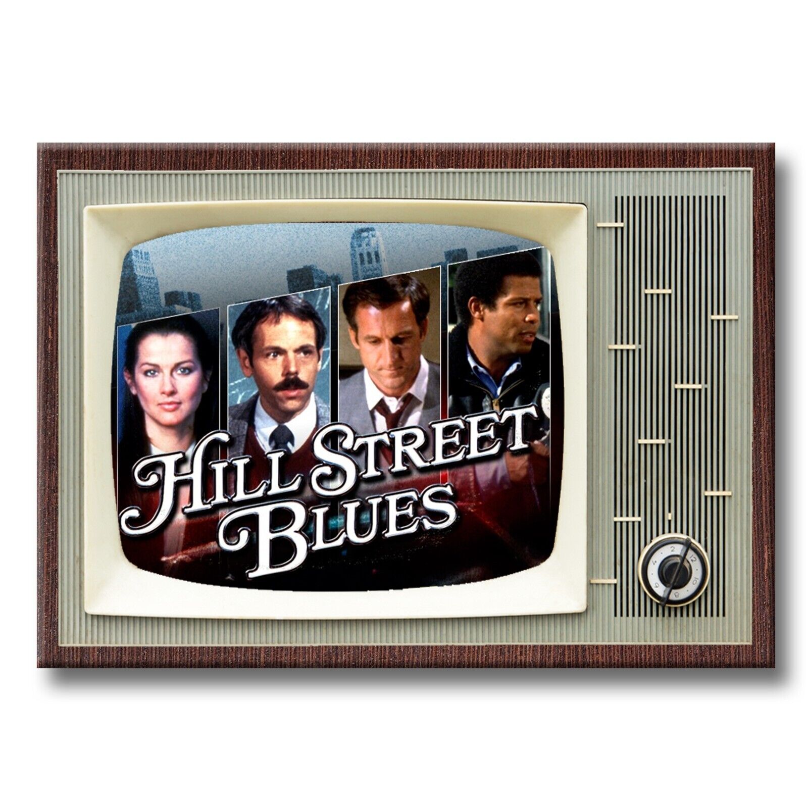 Hill Street Blues TV Show Retro TV 3.5 inches x 2.5 inches Steel Fridge Magnet