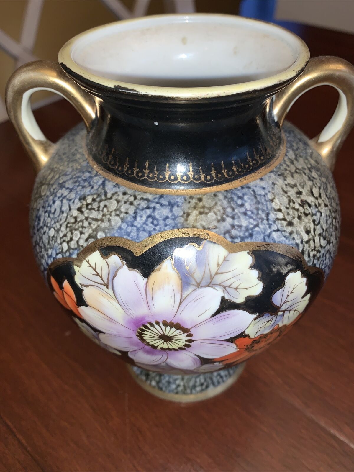 Vintage Noritake 6” X 5” Hand Panted Vase-VG+