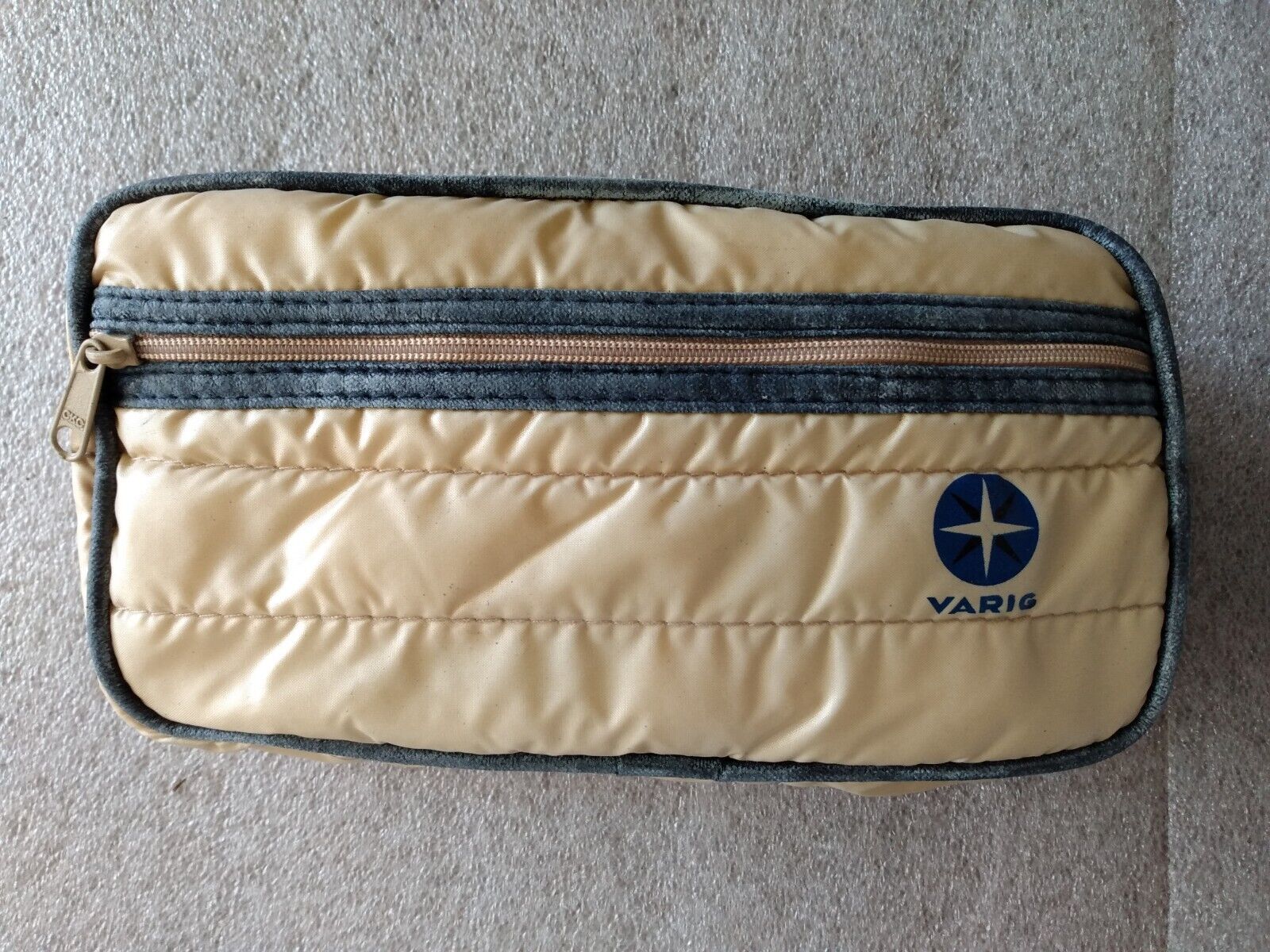 1960s Varig Airlines 1st Class Full Toiletry Bag w/ Hermes Cologne & Lotion