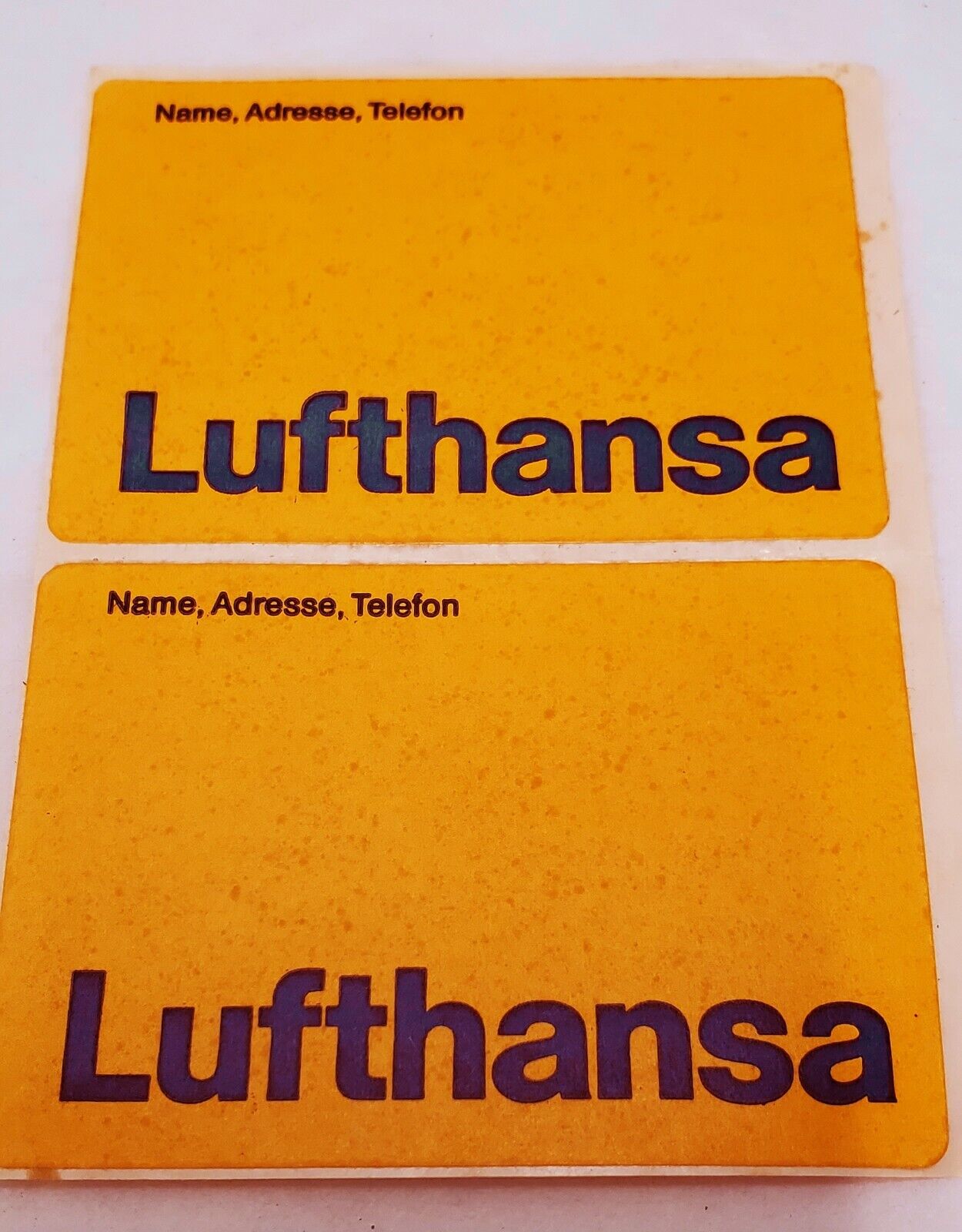 Vintage Collectible Lufthansa Airlines Luggage Label Sticker Tag ID 1984