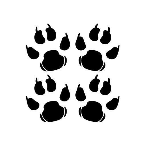 Paw On Floor - Vinyl Decal Sticker for Wall, Car, iPhone, iPad, Laptop, Bike