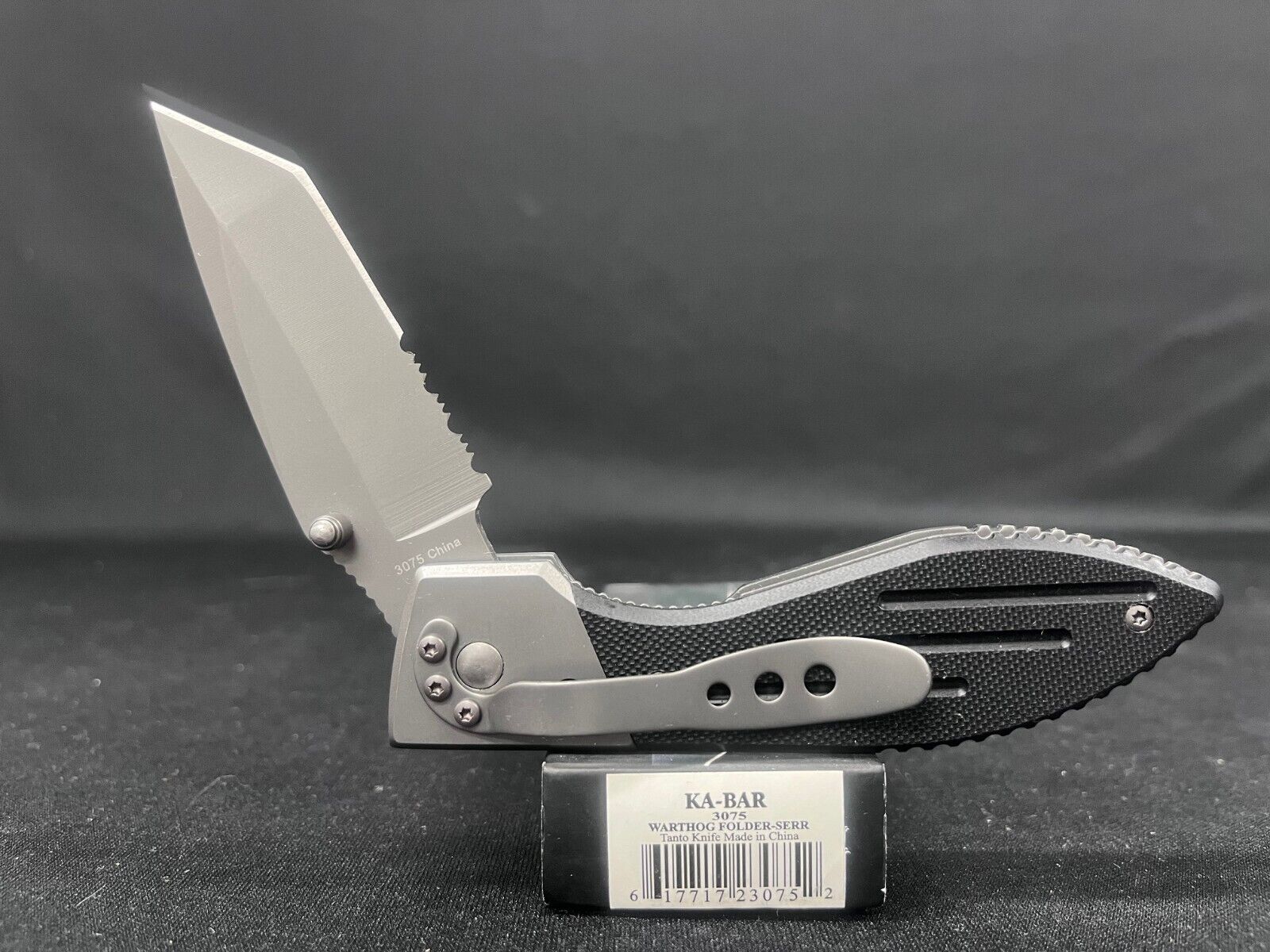 Ka-Bar 3075 Warthog Tanto Folding Pocket Knife New in Box