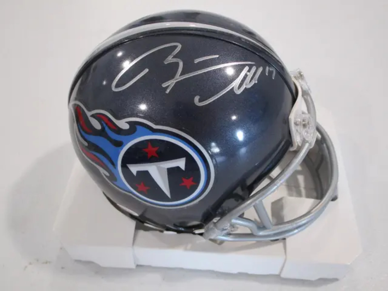 Ryan Tannehill of the Tennessee Titans signed autographed mini helmet PAAS COA 8