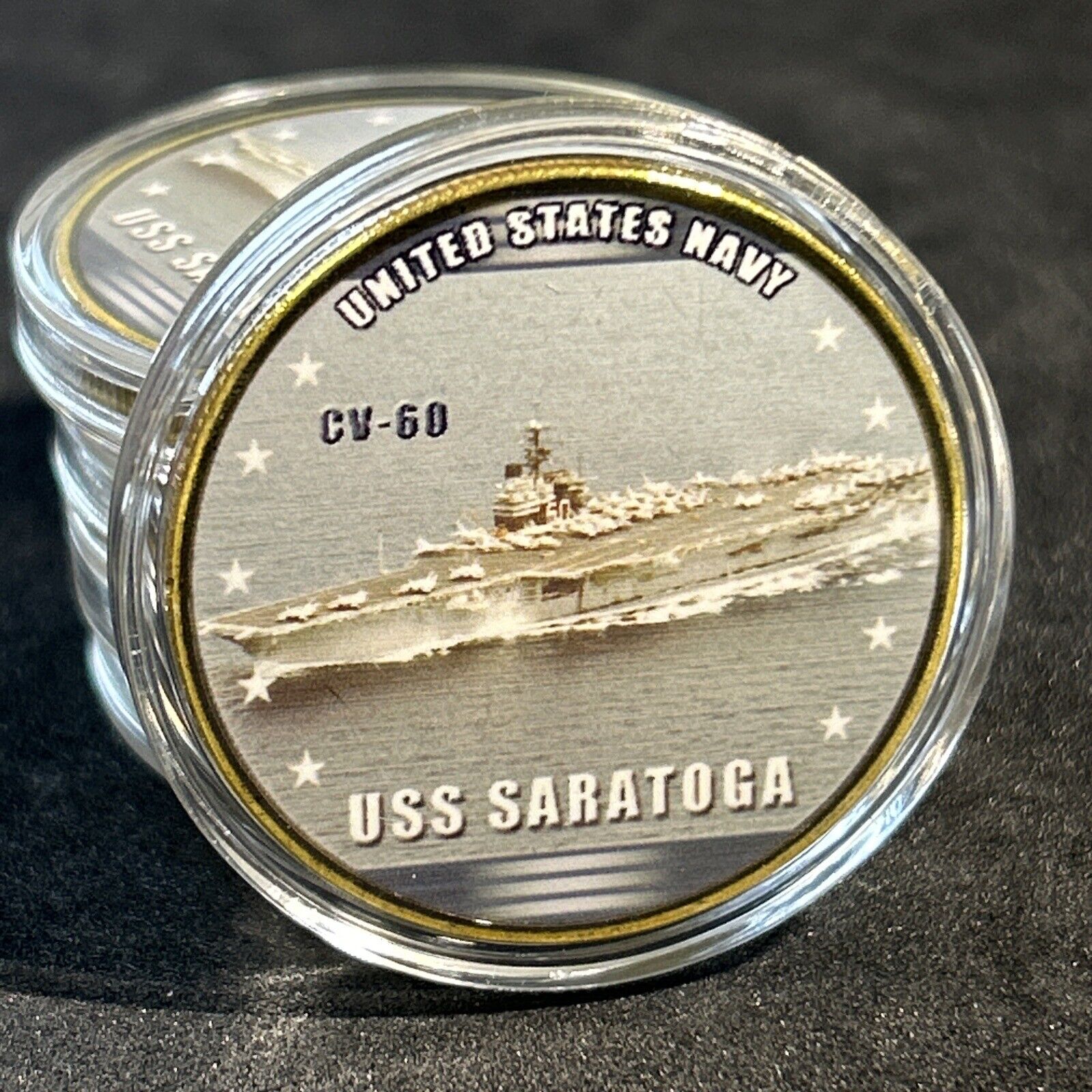 USS SARATOGA CV-60 Challenge Coin United States Navy USN 40mm