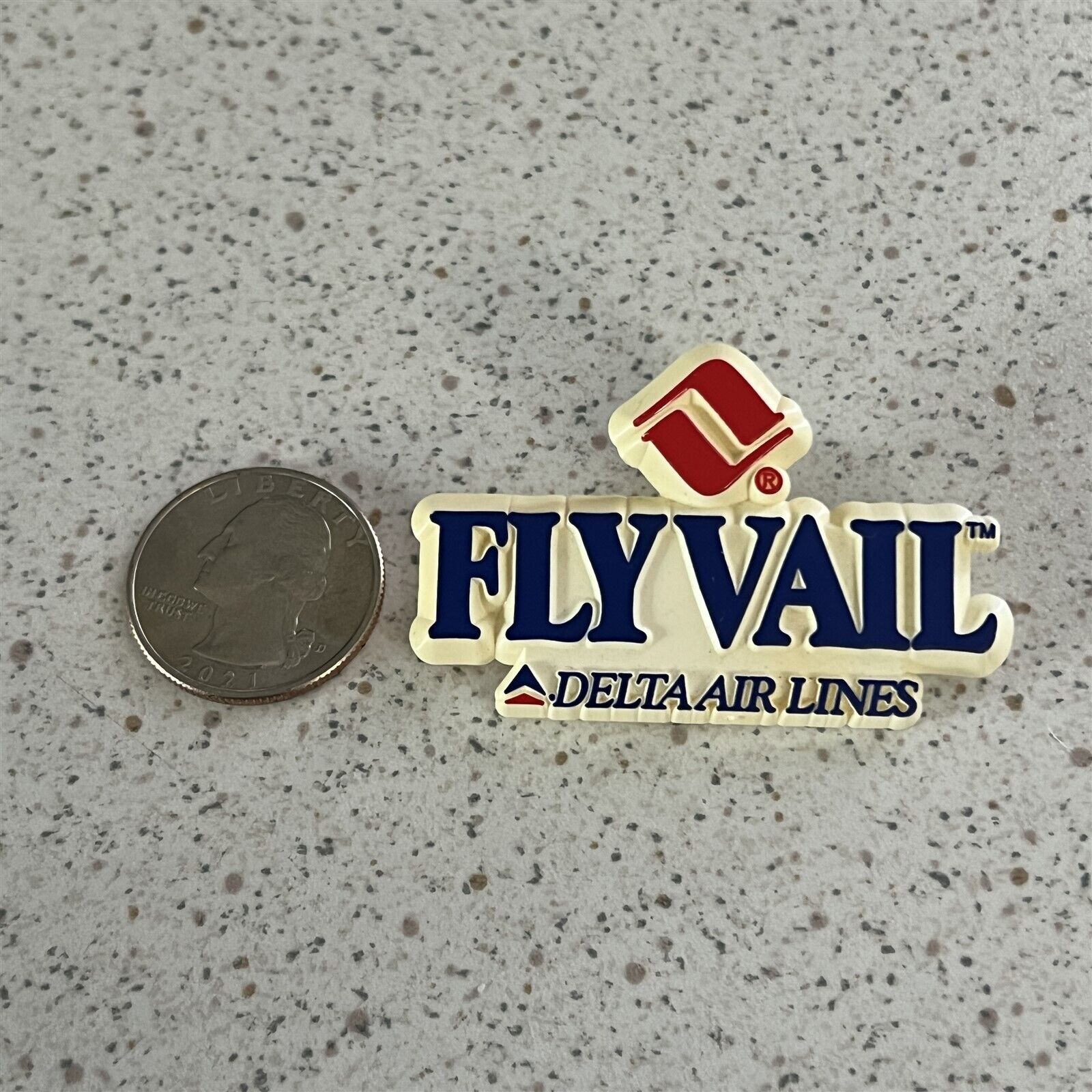 Delta Airlines Fly Vail Colorado Vintage Pin Pinback #45797